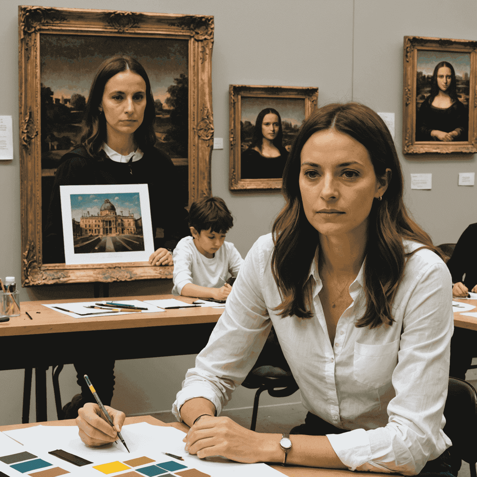 Atelier d'art moderne inspiré par les collections contemporaines du Louvre